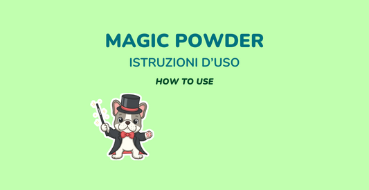 Istruzioni uso polvere sbiancante scoli lacrimali bulldog inglese francese rossore dermatite pulizia disinfetta cisti interdigitali zampe cane